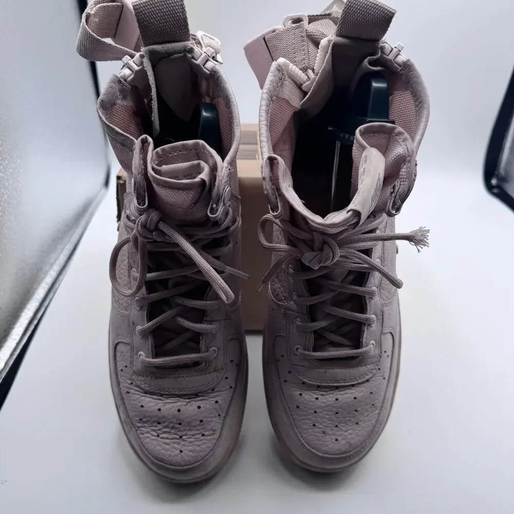 Nike SF Air Force 1 Mid Pink Leather Utility Sneakers Girl’s Sz 7/Women’s 8.5